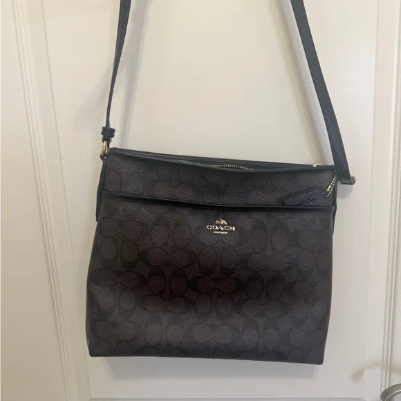 Coach Signature Crossbody Bag in Brown/Black - Picture 1 of 5